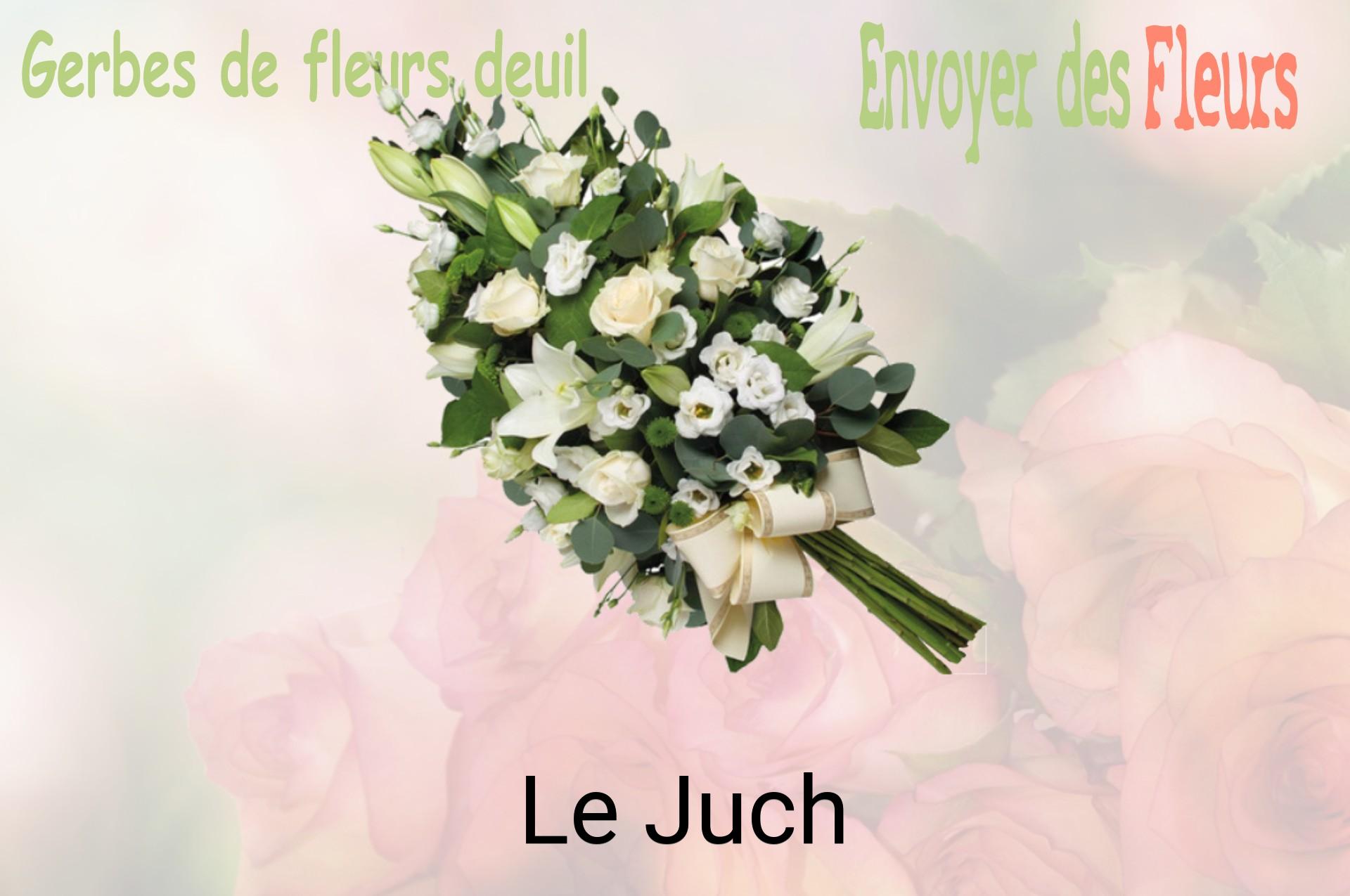 Gerbe de fleurs de deuil livrée à Le Juch